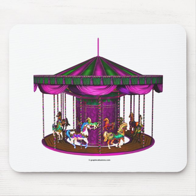 Tapis De Souris Carousel pourpre (Devant)