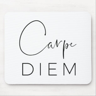 Tapis De Souris CARPE DIEM   Typographie de script lettres main no