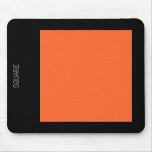 Tapis De Souris Carré - Automne Orange et Noir