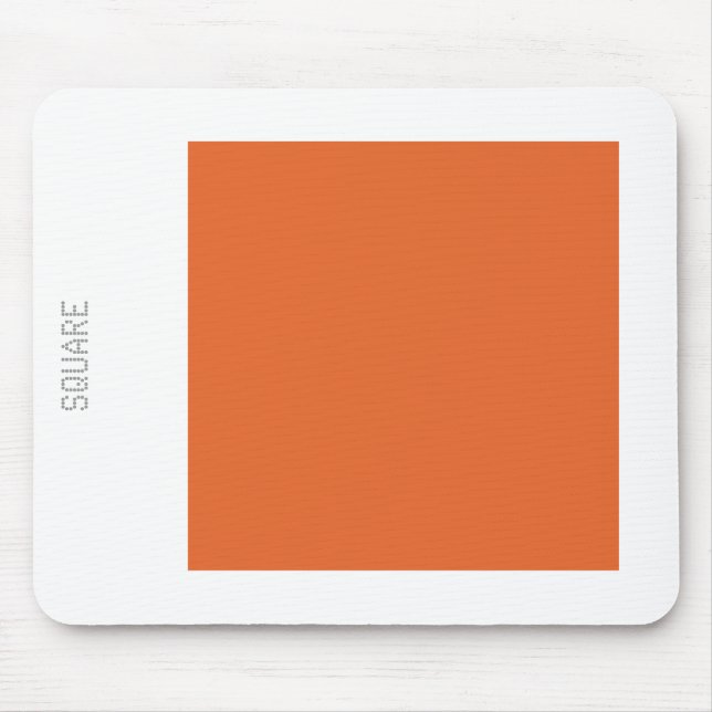 Tapis De Souris Carré - Brown rouge avec blanc (Devant)