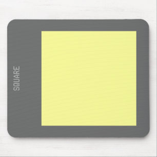 Tapis De Souris Carré - Chalk Jaune et gris