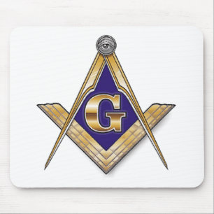 Tapis De Souris Carré et boussoles discrets de bleu