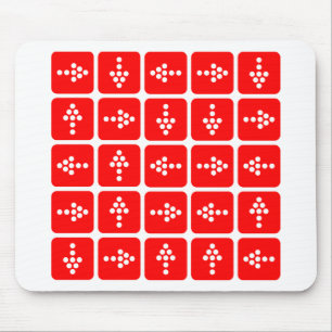 Tapis De Souris CARRÉ Flèche LED rouge