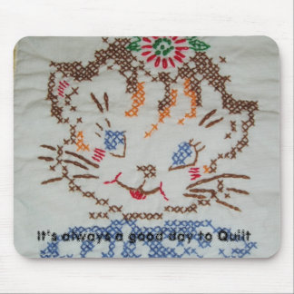 Tapis De Souris Carré MousePad d'édredon de chaton