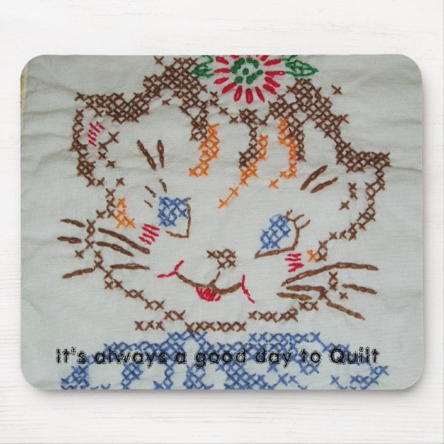 Tapis De Souris Carré MousePad d'édredon de chaton (Devant)