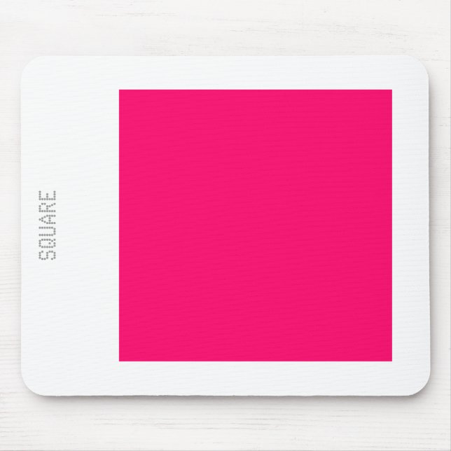 Tapis De Souris Carré - Neon Rouge et Blanc (Devant)