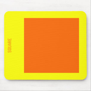 Tapis De Souris Carré - orange et jaune