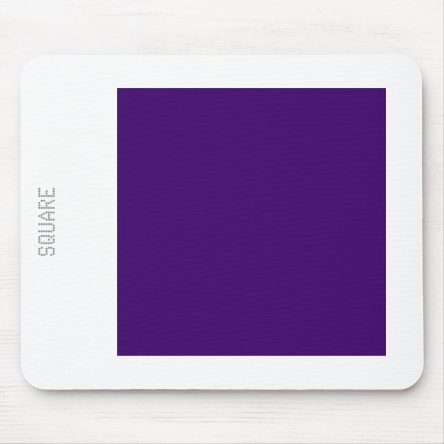 Tapis De Souris Carré - Profond violet et blanc (Devant)