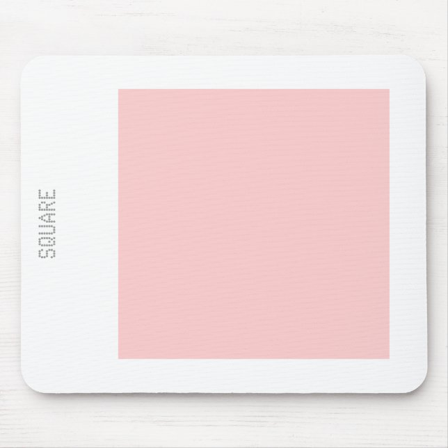 Tapis De Souris Carré - rose et blanc pâle (Devant)