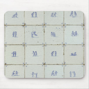 Tapis De Souris Carreaux bleus Hollandais Delft