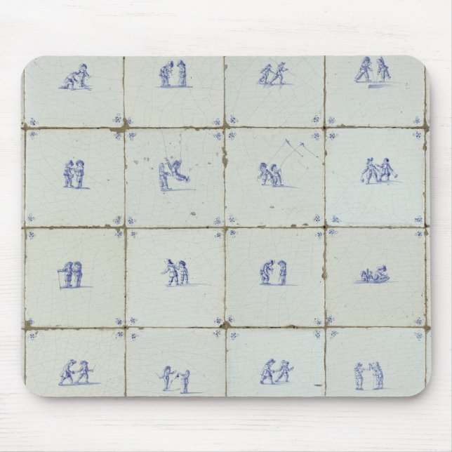 Tapis De Souris Carreaux bleus Hollandais Delft (Devant)