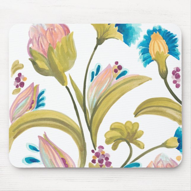 Tapis De Souris Carreaux floraux de l'abbaye - Fleurs de printemps (Devant)