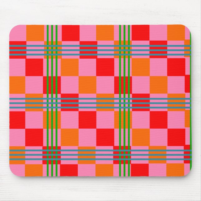 Tapis De Souris Carreaux Rétro  (Devant)