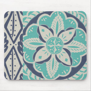 Tapis De Souris Carrelage bleu Batik IV