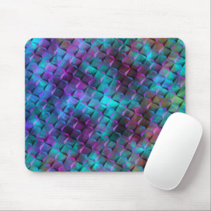 Tapis De Souris carrés 3D colorés bleu lilas à rose ou triangles