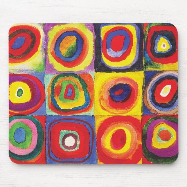 Tapis De Souris Carrés avec cercles concentrés Hiroaki Takahashi (Devant)