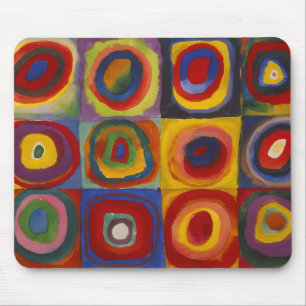 Tapis De Souris Carrés avec cercles concentriques