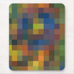 Tapis De Souris Carrés Brown bleus Mousepad