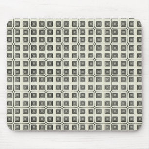 Tapis De Souris Carrés de charme rétro Mousepad, Noir