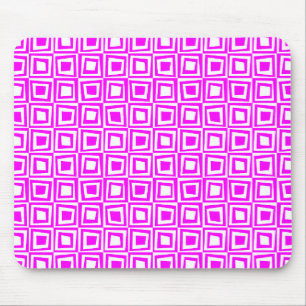 Tapis De Souris Carrés rétro - Magenta en blanc