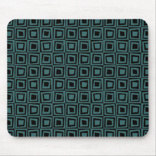 Tapis De Souris Carrés rétro - Moss Green sur Noir
