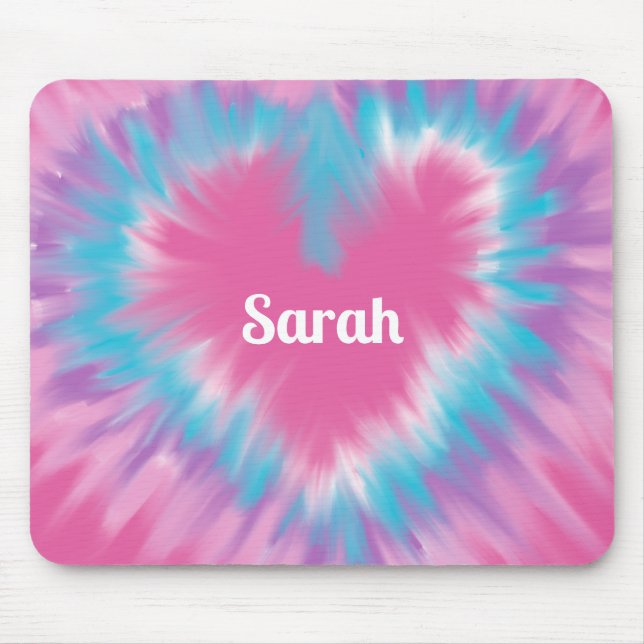 Tapis De Souris Carrosserie de couleur cravate rose personnalisée (Devant)