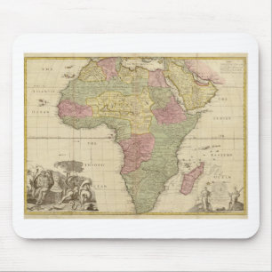 Tapis De Souris Carte 1725 de l'Afrique de cru