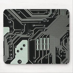 Tapis De Souris Carte à circuit noir électronique