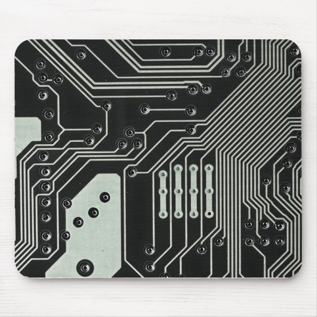 Tapis De Souris Carte à circuit noir technologique (Devant)