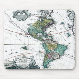 Tapis De Souris Carte Amérique du Sud et Amérique du Nord 1725