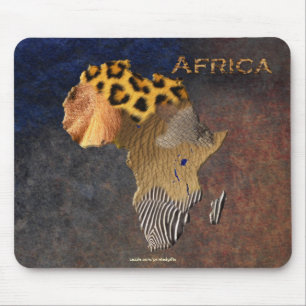 Tapis De Souris Carte animale africaine de texture de faune de