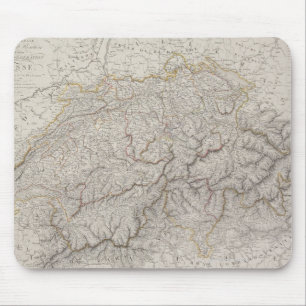 Tapis De Souris Carte antique de la Suisse
