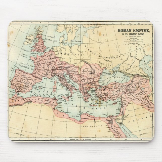 Tapis De Souris Carte antique de l'empire romain (Devant)