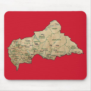 Tapis De Souris Carte Centrafrique Mousepad