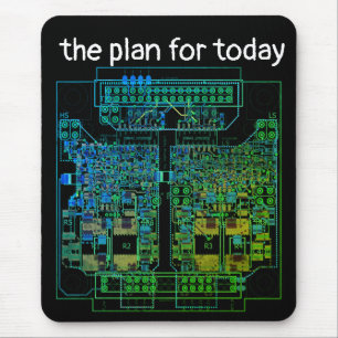 Tapis De Souris Carte circuit imprimé PCB Plan Platine-Chemise mit