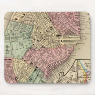 Tapis De Souris Carte de Boston par Mitchell
