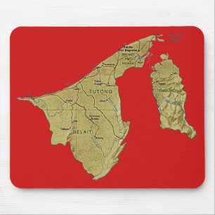 Tapis De Souris Carte de Brunei Mousepad
