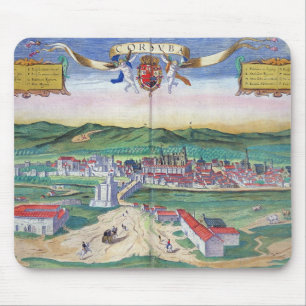 Tapis De Souris Carte de Cordoue, de "Civitates Orbis Terrarum"
