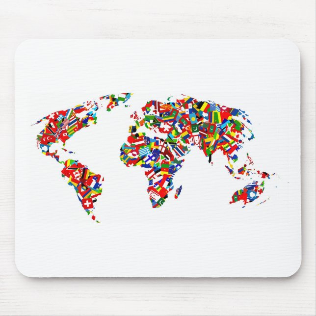 Tapis De Souris Carte de drapeau (Devant)