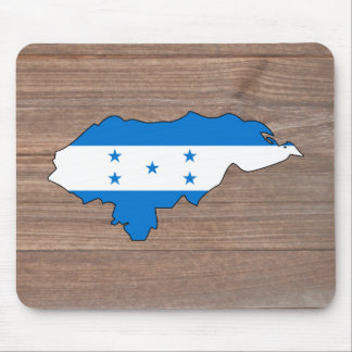 Tapis De Souris Carte de drapeau du Honduras d'équipe sur le bois