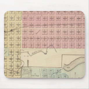 Tapis De Souris Carte de Glencoe, carte de Henderson, Minnesota