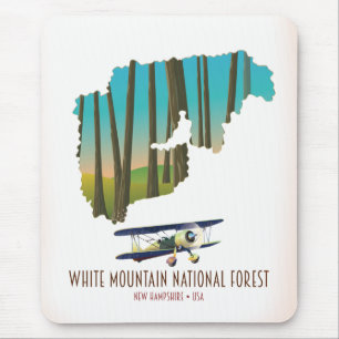 Tapis De Souris Carte de la forêt nationale des montagnes blanches