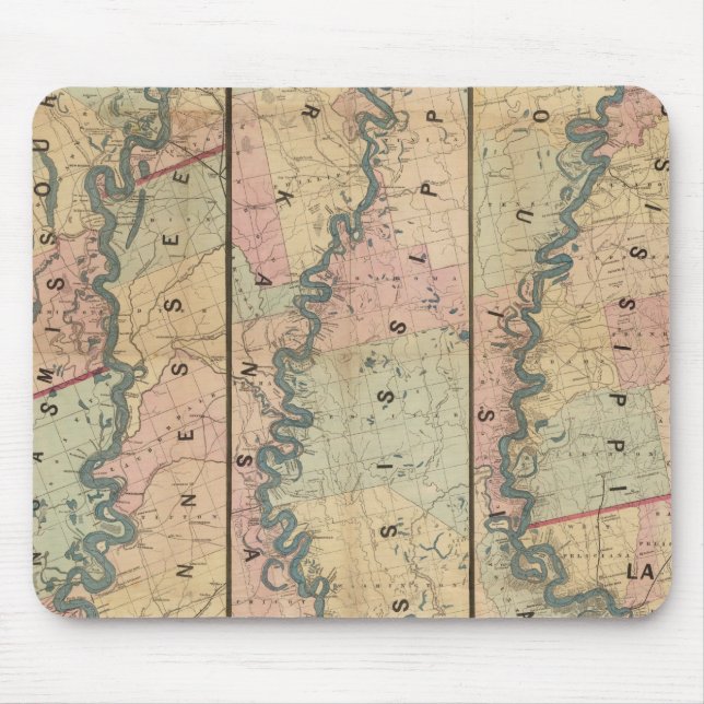 Tapis De Souris Carte de la Lloyd's du Bas-Mississippi (Devant)