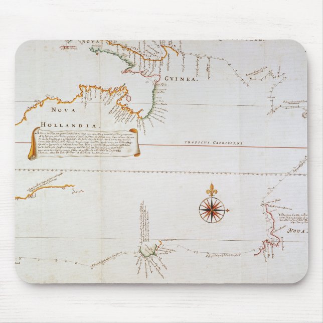 Tapis De Souris Carte de la nouvelle Hollande | maintenant (Devant)