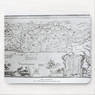 Tapis De Souris Carte de la Palestine, d'un Haggadah de pâque