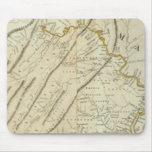 Tapis De Souris Carte de la partie la plus habitée de Virginie, N