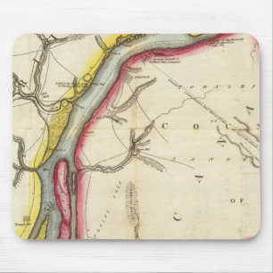 Tapis De Souris Carte de la rivière Detroit et du pays voisin