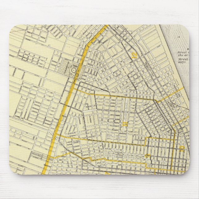 Tapis De Souris Carte de la ville de Saint-Louis (Devant)