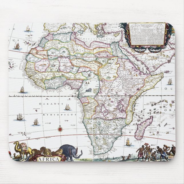 Tapis De Souris Carte de l'Afrique | 1696 (Devant)