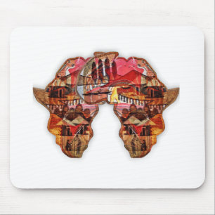 Tapis De Souris Carte de l'Afrique : Célébrer la saison avec la cu